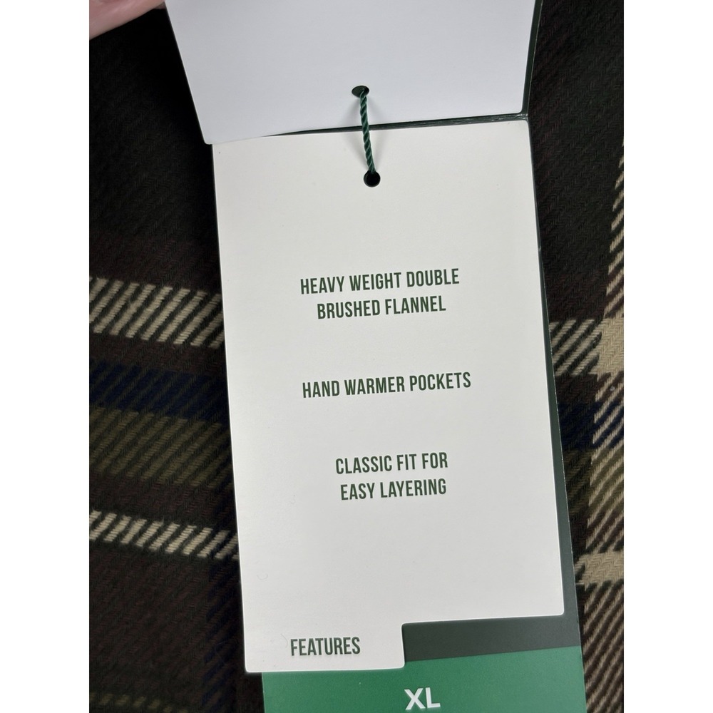 Orvis Big Bear Heavyweight Flannel Shirt Men XL Tall Pine Plaid NWT 1312517 - Picture 4 of 12